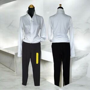 Black High Waisted French Terry Legging